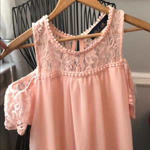 Pink lace babydoll dress